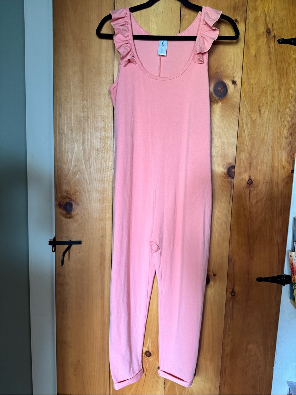 Smash + Tess Pink Ruffle Strap One-Piece Romper